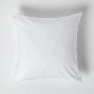 Image de HOMESCAPES Taie d’Oreiller 40x40 cm en 100% Coton égyptien 200 Fils Lot de 4, carrée Coloris Blanc