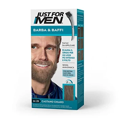 Image de Just for Men Teinture pour barbe et moustache M25 Castano Chiaro