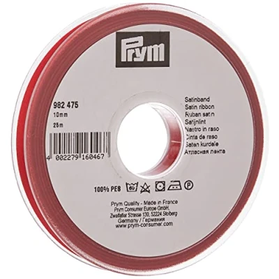 Image de Prym Ruban satin double face, 10mm, rouge foncé, polyester, 10 mm