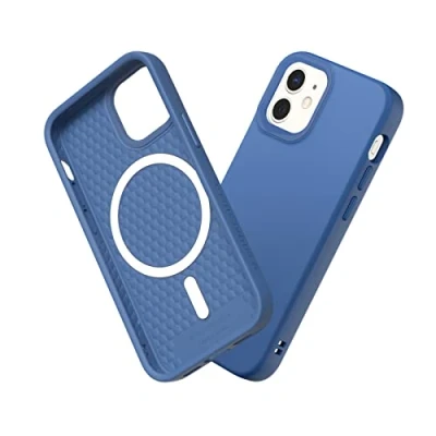 Image de RhinoShield Coque Compatible avec [iPhone 12 Mini] SolidSuit Magsafe Fine Technologie d&#039;absorption des Chocs et Finition Premium Matte Bleu Cobalt