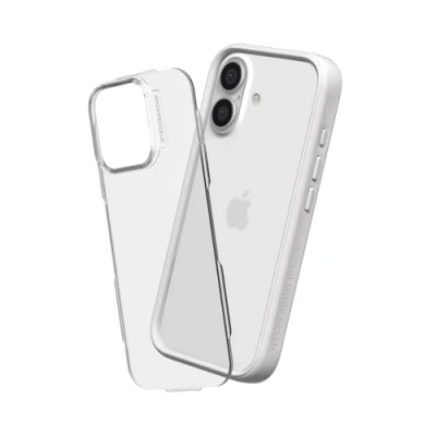 Image de RhinoShield Coque Compatible avec [iPhone 16] Mod NX Protection Fine Personnalisable Technologie d&#039;absorption des Chocs [sans BPA] Blanc