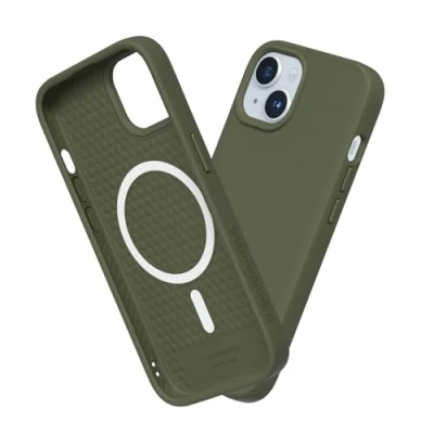 Image de RhinoShield Coque Compatible avec [iPhone 15 Plus] SolidSuit Magsafe Fine Technologie d&#039;absorption des Chocs et Finition Premium Mate Vert algue