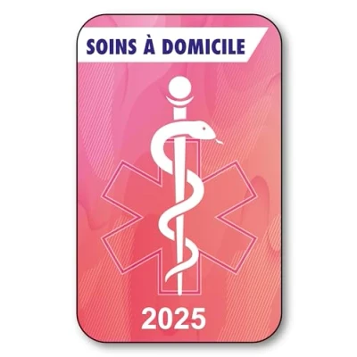 Image de SIGNAL SAFETY Autocollant Sticker Vignette Caducée 2024 pour Pare Brise en Vitrophanie V7 Soins à Domicile