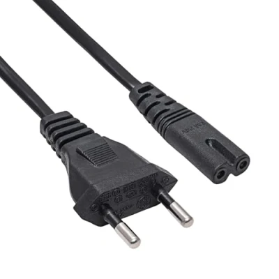 Image de Akyga AK RD 04A Cable d&#039;alimentation pour Ordinateur Portable 2 Broches IEC C7/CEE 7/16 Europlug 0,5 m