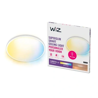 Image de WiZ plafonnier Wi Fi Superslim blanc, 36W, nuances de fonctionne avec Alexa, Google Assistant et Apple HomeKit