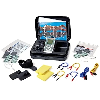 Image de I Tech Mio Care PRO, Électrostimulateur 2 Canaux Indépendants, 8 Électrodes, Écran Rétroéclairé, Max 100 mAh par Canal, 50 programmes : 14 médical, 15 beauté, 21 fitness, 13 Mémoires Libres