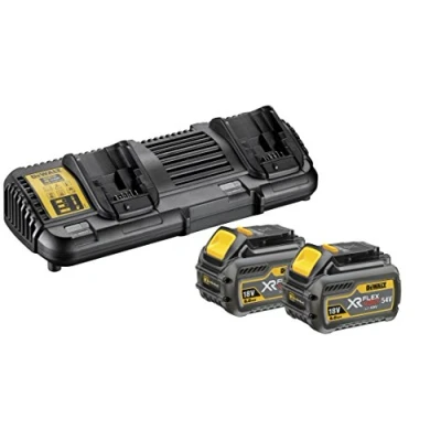 Image de DeWalt DCB132T2 QW 18/54V XR Flexvolt 6Ah Battery x 2 And Dual Charger Starter Kit Noir