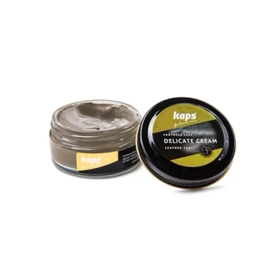 Image de Kaps Crème Délicate De Cirage Cuir Naturel Et Synthé Soin Chaussures Professionnel Intensif Du Nourrissant Pot Verre 50ml Plusieurs Couleurs (167 Beige Foncé)