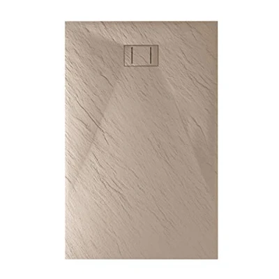 Image de Bac à douche Rectangulaire Tortourelle Effet Pierre mod. Blend IDRALITE 80x160x2,6 CM