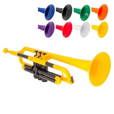 Image de PTRUMPET 700627 Trompette avec embouchure et housse, Jaune