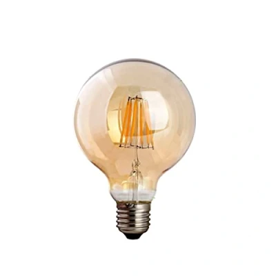 Image de LED Globe ampoules vintage Edison G95 8 W, culot à vis E27 rétro filament en verre antique pour un beau design Lot de 3. (Unique)