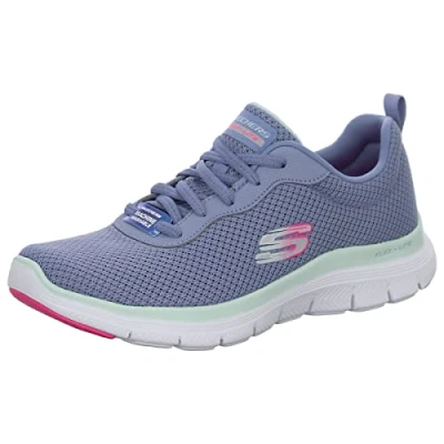 Image de Skechers Femme Flex Appeal 4.0 Brilliant View Basket, Bordure en Maille d&#039;ardoise, 37.5 EU