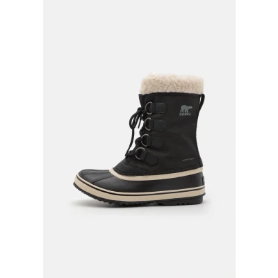 Image de Sorel Femme Winter Carn4Al Waterproof Bottes de Neige imperméables, Black/Stone, 43 EU