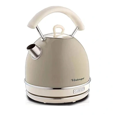 Image de Bouilloire Vintage Beige 1,7 L Ariete Design rétro Filtre anticalcaire Poignée ergonomique