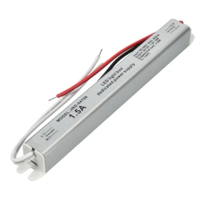 Image de Jandei Transformateur d&#039;alimentation 110/220V AC à 12V DC 18W 1,5A, Installation intérieure IP20, pour bande LED, néon ou appareils basse tension