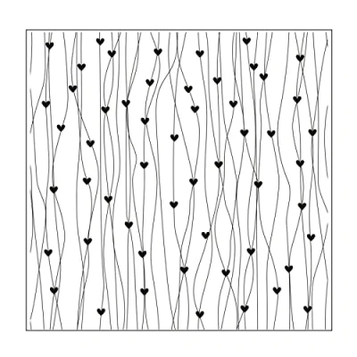 Image de Vaessen Creative Pochoir pour Gaufrage, Coeurs avec des Lignes, Ajouter de la Texture et Dimension aux Projets Créatifs du Papier, Transparent, 15 x cm