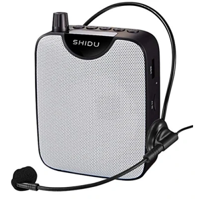 Image de amplificateur voix portable avec microphone micro casque Rechargeable shidu de PA Système puissant pour enseignants,guide touristique,entraîneurs, présentateurs