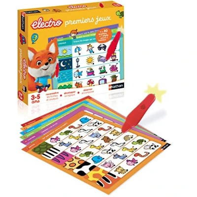 Image de Nathan Electro Premiers Jeux Reconnaitre les Formes et Couleurs Jeu Educatif Electronique 1 Stylo Sonore Lumineux Inclus Pour Enfants de 3 à 5 ans