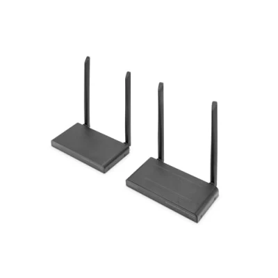 Image de DIGITUS DS 55328 Extender KVM HDMI sans Fil/Splitter (1:4) UHD 4K/30 Hz Portée 150 m Set : émetteur &amp; récepteur Loop Out, IR Infrarouge 2.0 HDCP 2.2
