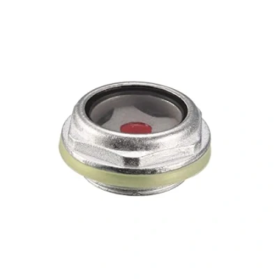 Image de sourcing map Niveau d&#039;Huile Compresseur d&#039;air Jauge Bouchon Voyant Indicateur Liquide Verre Vue Raccord en Métal avec Joint Torique à Filetage Mâle 27mm