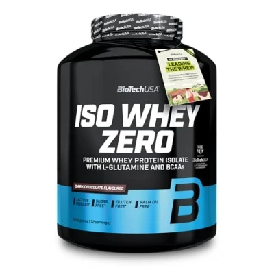 Image de BioTechUSA Iso Whey Zero Premium Protein Isolate Grass Fed Enzyme Free Sugar and Gluten free, 1816 g, Chocolat Noir