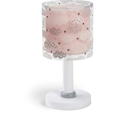 Image de lampe de table enfant Clouds Nuages Rose