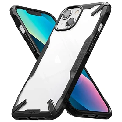Image de Ringke Coque Compatible avec iPhone 13 [Fusion X] Noir Antichoc de Protection [Militaire Défense] Résistant aux Rayures Polycarbonate Solide Rigide TPU Bumper Black