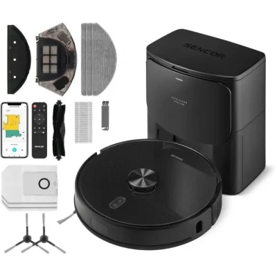 Image de Aspirateur Robot Laveur SENCOR SRV 9185BK 3000 Pa 140 min 64 dB 3 L Noir