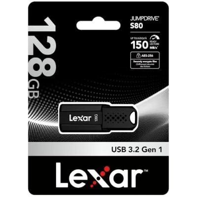 Image de LEXAR PENDRIVE USB 3.1 JUMPDRIVE S80 128G 150R 60W
