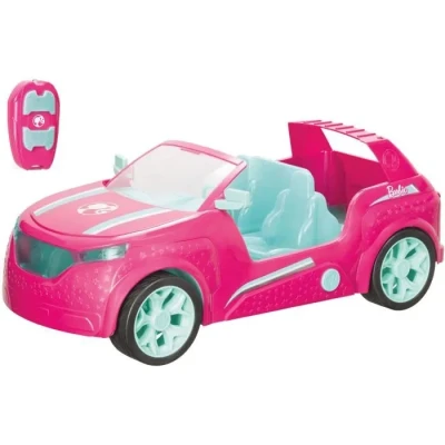 Image de Mondo Motors Mattel Barbie cruiser SUV cabriolet radiocommandé pour enfants de détails réalistiques couleur rose 63647