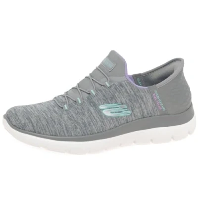 Image de Skechers Femme Summits Dazzling Haze Basket, Gris Menthe, 36 EU Large