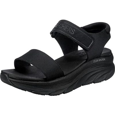 Image de Skechers Femme D&#039;lux Walker New Block Sandalias mujer, Noir Dos Noir, 37 EU