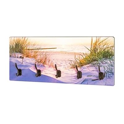 Image de HAKU Möbel Portemanteau Mural, Mdf, Motif Noir, L 70 X P 7 H 30 cm