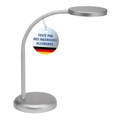 Image de MAUL Lampe LED MAULjoy bureau sur pied stable Petite de peu encombrante pour la table et le flexible avec température couleur 3000K Argenté