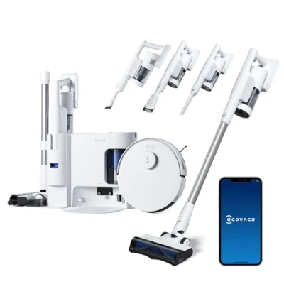 Image de ECOVACS DEEBOT N20 COMBO Aspirateur Robot + Balai avec Station Double vidange automatique Puissance 10 k Pa