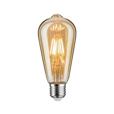 Image de Paulmann 28717 Ampoule LED à Filament 6,5 W Or 2500 K Lumière dorée E27, 6