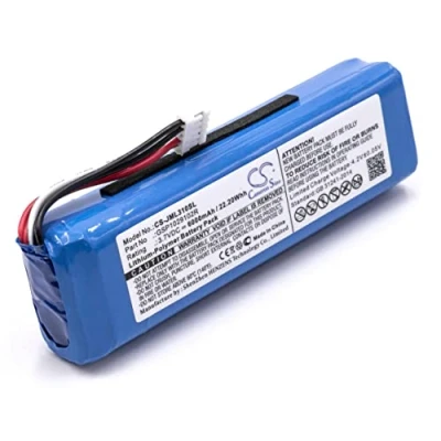 Image de vhbw 1x Batterie Compatible avec JBL Charge 2 Plus, 2+, 3 (2015) Haut parleurs, Enceintes portatives (6000mAh, 3,7V, Li polymère) Remplacement pour GSP1029102R