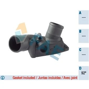 Image de FAE 5323592 Thermostat d&#039;eau 92 avec joints Carter à couvercle en aluminium OPEL: Zafira A, Astra G CC, Cabriolet, VAUXHALL: Mk4 CC