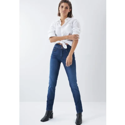 Image de Salsa Jeans PUSH UP Jean droit Blue, Femme, Taille: 24x30, Blue