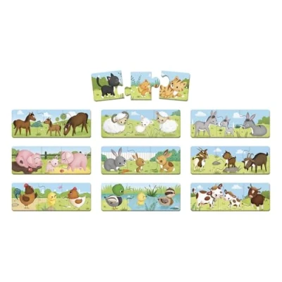 Image de Janod From 3 years old Puzzle Trionimo 10 Puzzles of Pieces 30 Animals Cardboard FSC Memory and Association Games J02710