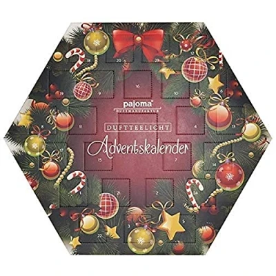 Image de pajoma bougies parfumées Calendrier de l&#039;Avent hexagonal 24 chauffe plat 6 variétés différentes Avec photophore