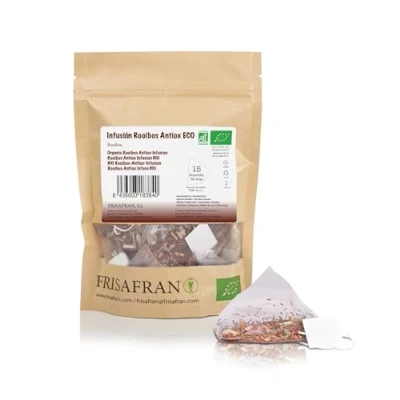 Image de FRISAFRAN Infusion Rooibos Bio en Pyramides 15 Unités 30g Nutritif Hydratant Antioxydant rafraîchissant rooïbos roibos vous perfusion sachets vitaminé thé sans caféine