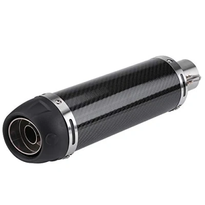 Image de Qiilu 51mm moto universelle modifié tuyau de silencieux d&#039;échappement en fibre carbone avec DB Killer…
