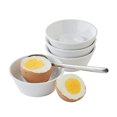 Image de APS coquetiers set de 4 empilables à haut bord en mélamine dimensions : 8 x cm/hauteur 3 cm/couleur blanc