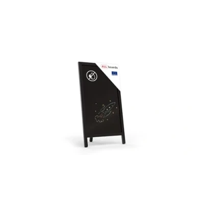 Image de ALLboards Chevalet stop trottoir avec une surface à craie 78x44 cm support publicitaire