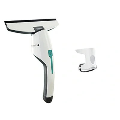 Image de Leifheit Aspirateur à vitres et salle de bains Nemo, lave vitre électrique étanche avec adaptateur Click , sans trace ni goutte pour les surfaces lisses douches, utilisable 45 min, System