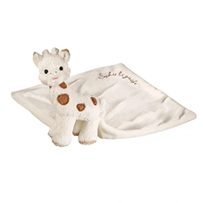 Image de Sophie la Girafe Doudou Chérie Peluche pour enfant doux et legère Cadeau de Naissance Très Douce avec 2 côtés différents