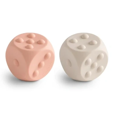 Image de Mushie dés blush shifting sands 2 pcs