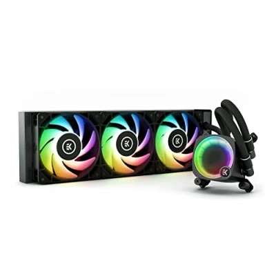 Image de EK Water Blocks Nucleus AIO CR360 Lux D RGB Processeur Refroidisseur de liquide tout en un 12 cm Noir 1 pièce(s)