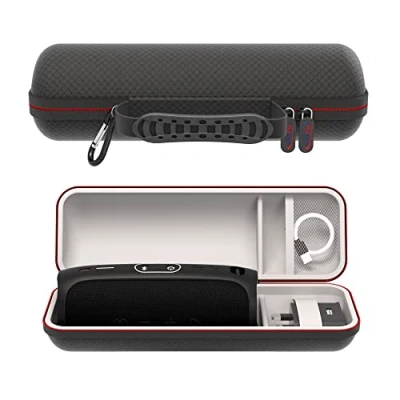 Image de Digicharge Étui de Transport Rigide Housse pour JBL Flip 7, 6, Essential 2, 6 Martin Garrix, 5 4 3 / Tuner 2 Ultimate Ears Boom Enceinte Portable Bluetooth Noir Sac